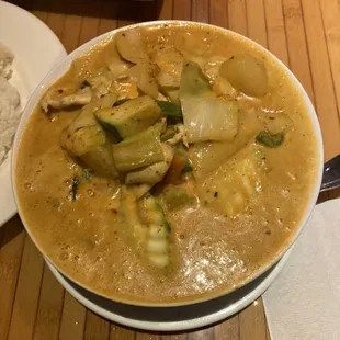 Red curry full to the top!