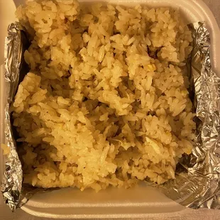 This is all the fried rice you get w a to-go red curry order