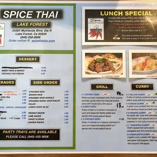 6/6/22 (mon): Lunch Specials Menu Page 1 of 2