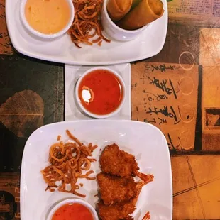 Crispy Spring Rolls Coconut Shrimp