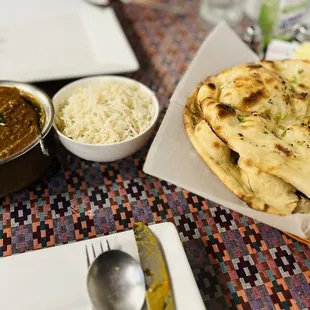 Curry and naan