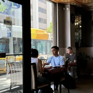 Bus stops right in front