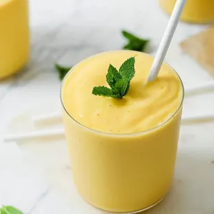 a mango smoothie