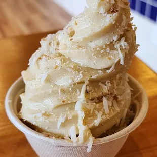 Coconut Cardamom soft serve w/ toasted coconut ($5.50, 5/18/23)