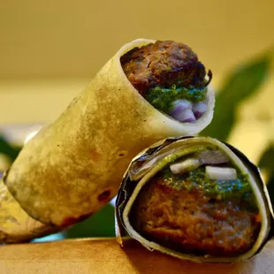 Lamb Kebab Kathi Roll