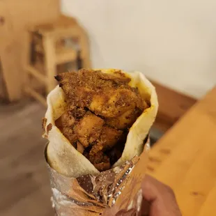 Chicken tikka kathi roll