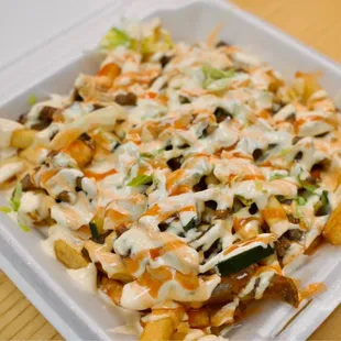 Beef shawarma fries