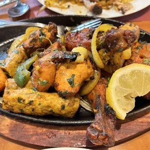 78. Tandoori Mixed Grill (subbed out lamb for chicken kebab)