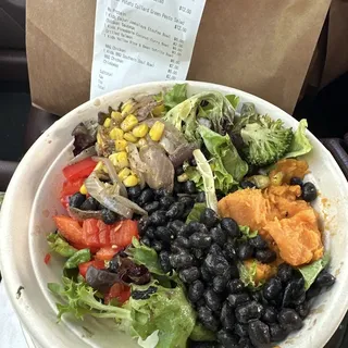 Sweet Potato Collard Green Pesto Salad