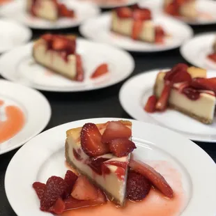 Plated Strawberry Cheesecake