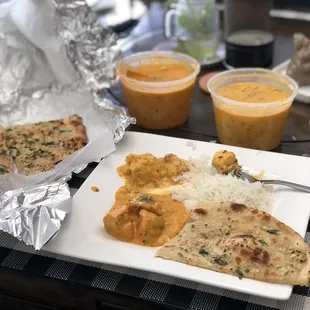a plate of indian food