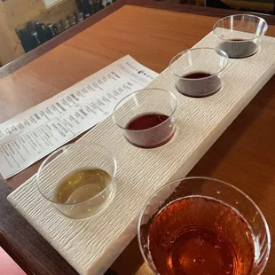  three different types of wine
