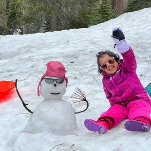 snow girl with our girl