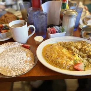 Denver Omelette, side of pancakes