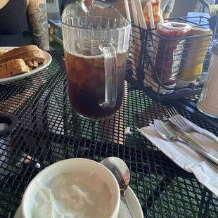 Pitcher of ice coffee! Very much appreciated