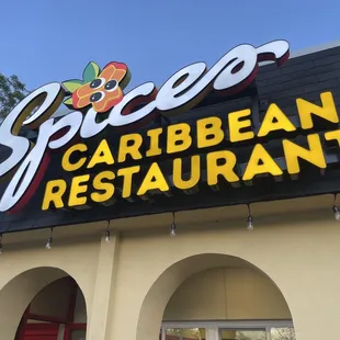 the front of the restaurant