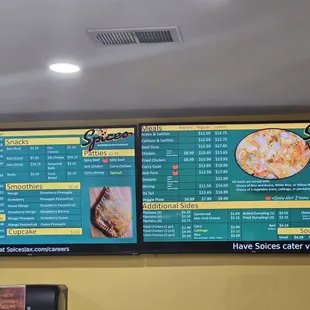 Menu board