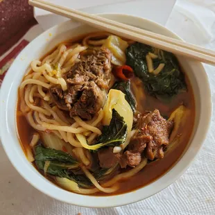 Spicy Beef Brisket Noodle Soup