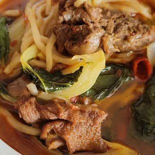 Spicy Beef Brisket Noodle soup
