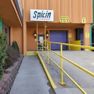 the entrance to the store