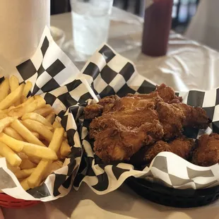 Wings and fries