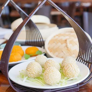 a plate of food on a table