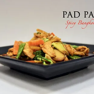 a bowl of pad pak