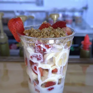 Our Strawberry &amp; Cream Dream made with our very own Sweet Cream!