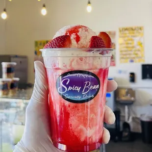 Our Raspa Cream Frost is super icy and Delicious!