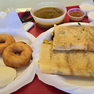 Idly vada platter and mysore masala dosa
