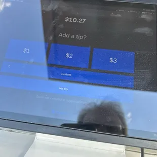 One version of the Tip screen