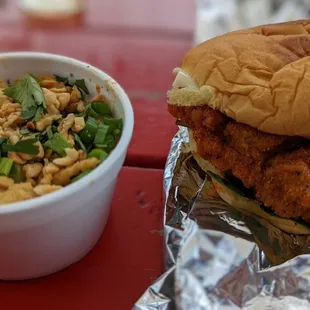 Som Tam and the Hot Gai chicken sandwich