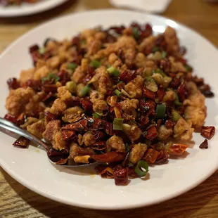 a plate of food on a table