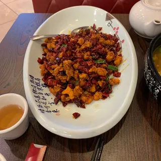 17. Fried Chicken Cubes with Hot Pepper