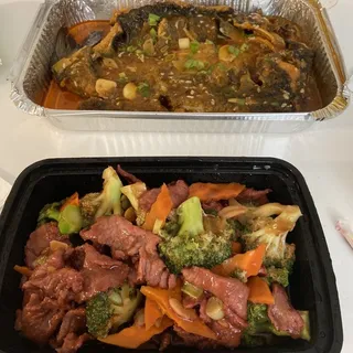 25. Roasted Whole Fish with Hot Special Sauce