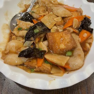 53. Fish Fillet with Tofu Garlic Brown Sauce