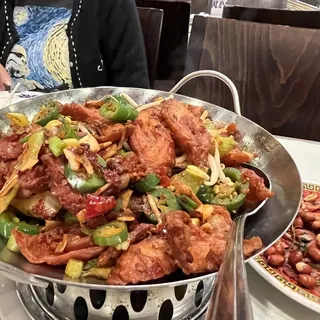 Pork Intestine in Dried Pot