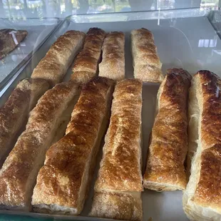 a variety of breadsticks