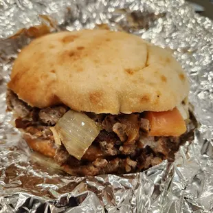 Lamb Shawarma on a Pita