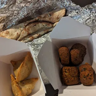 a variety of food items