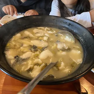 Fish Fillet with Pickled Vegetables Soup