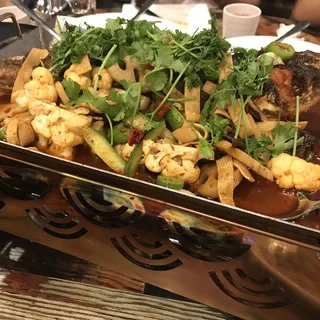 Grilled Whole Fish with Mixed Vegetables