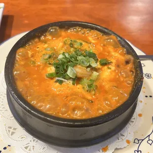 Spicy Soft Tofu Seafood Soup