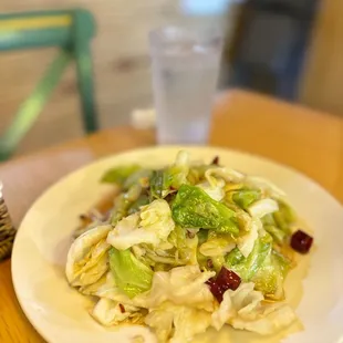 a plate of food on a table