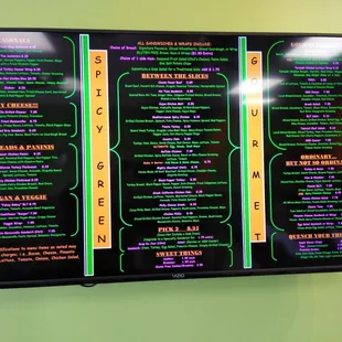 New Menu!  As good as ever!  I took individual shots of each column too because it&apos;s a little hard to read from this.