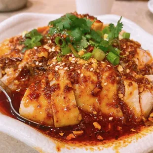 a plate of food on a table