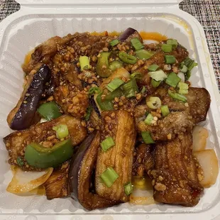 Minced Pork Basil Chow Fun