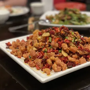 Fried Chicken Cubes with Hot Pepper