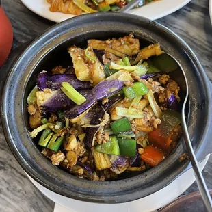 Eggplant with minced meat