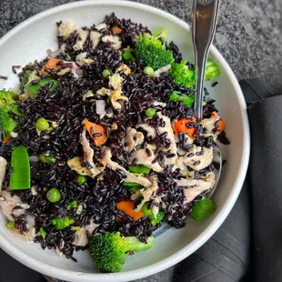 Chicken Black Rice with vegetables